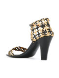 open toe woven detail sandals