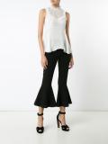 cropped flared trousers