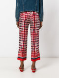 geomtric print cropped trousers 