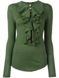 ruffled neckline top