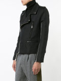 zip up biker jacket
