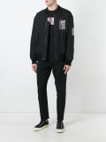 patch detailed bomber jacket