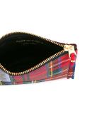 plaid patchwork zipped purse
