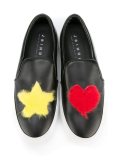 patched slip-on shoes