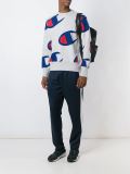 allover logo print sweatshirt
