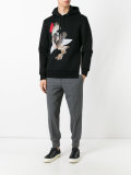 owl print hoodie