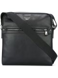 zipped square messenger bag