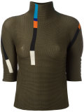 colour block pleated top