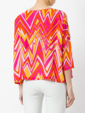 zigzag print blouse