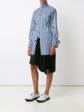 high neck check shirt