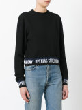 slogan trim sweatshirt