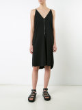 draped chain accent dress