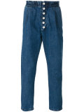 button up denim trousers 