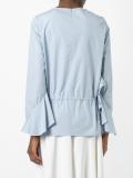 ruffled drawstring blouse