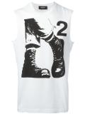 punk boots sleeveless T-shirt