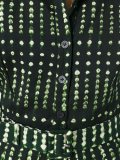 'leaves' print flared dress