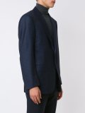 格子梯形翻领西装夹克