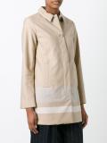 buttoned mid coat