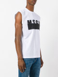 logo print sleeveless T-shirt