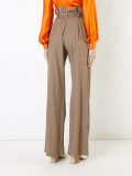 flared high-waisted trousers