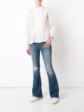 ripped detailing flared jeans