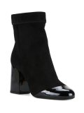 contrast toe cap boots