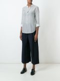 band collar striped shirt 