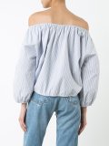 off-shoulders striped blouse