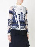 embroidered organza biker jacket