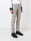 plaid straight leg trousers