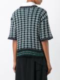 checked couture knit T-shirt