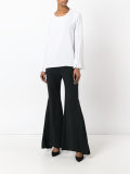 pleated sleeve blouse