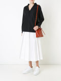 pleated cropped trousers