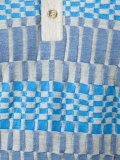 panelled knit polo shirt