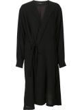 string detail oversized coat