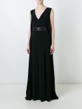 belted long dress