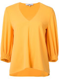 V neck flared top 