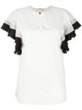 frill sleeve blouse
