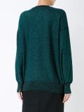 glitter effect cuff sleeve sweatshirt