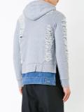 layered detail hoodie