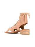 cut-out laced sandals 