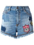 patches denim shorts