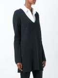 V-neck long sweater