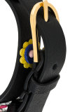 Millefiori leather wrap bracelet