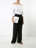 cat face zip clutch 