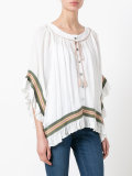 striped embroidered blouse