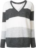 V-neck striped jumper
