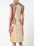 printed rib accent dress