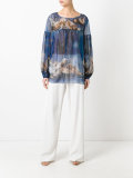 seashells print blouse   
