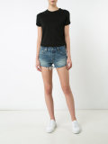 frayed denim shorts